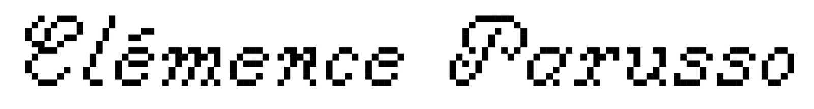 logo Clémence Parusso en pixels