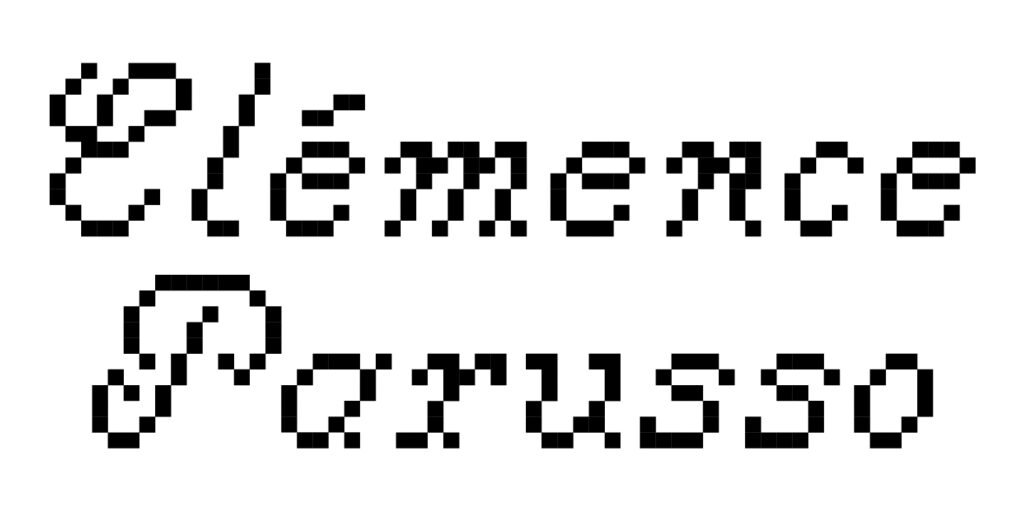 logo Clémence Parusso en pixels